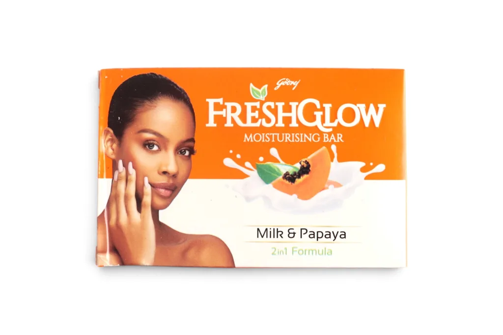 Godrej Freshglow Body Soap Milk Papaya Moisturising 100g