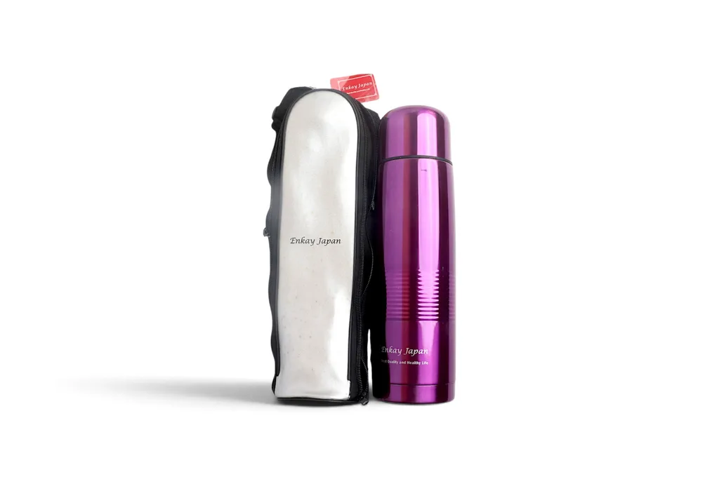 Enkay Japan Stainless Steel Vacuum Flask With Pouch 1L – photo 2